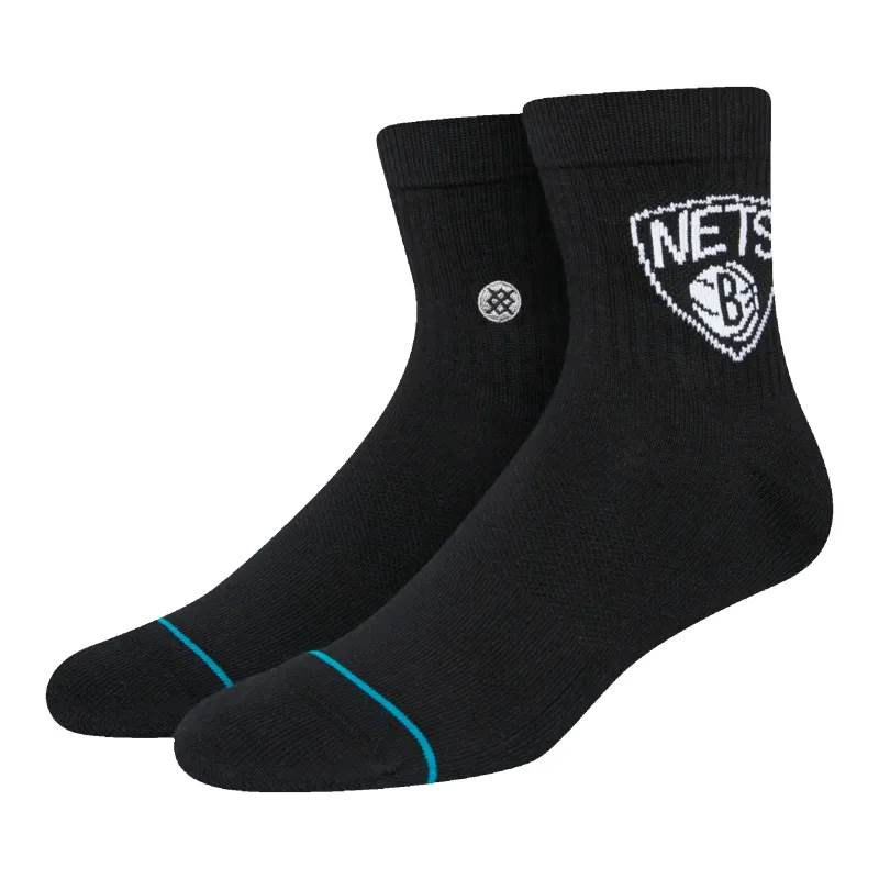 Stance Brooklyn Nets Quarter Men Ankle Socks Black made by Stance