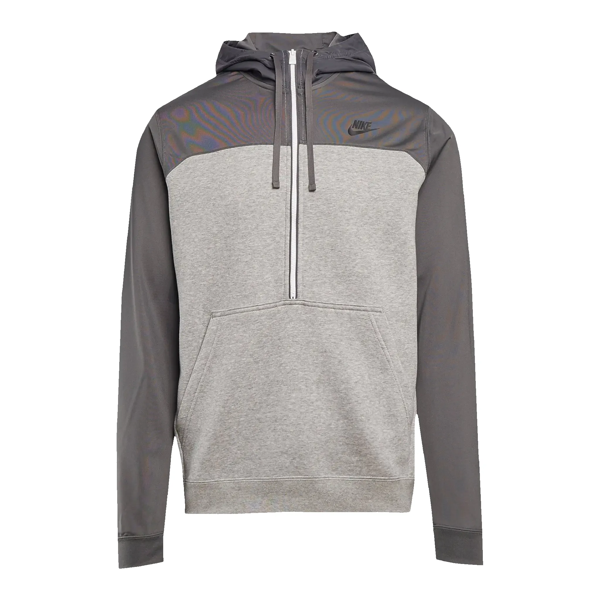 Nike Sportswear Fleece 1/2-Zip Men Hoodie Heather Grey/Charcoal sold by Zulily