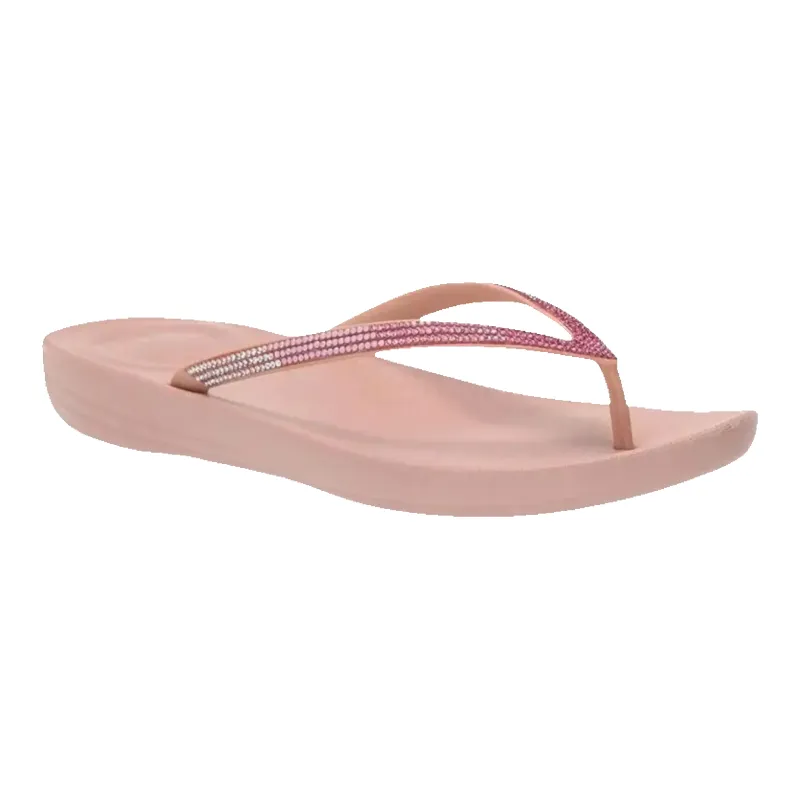 FitFlop Iqushion Women Sandals Beige Ombre Sparkle made by Fitflop