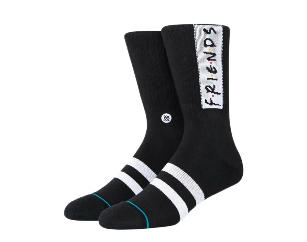 Stance The First One Friends Classic Crew Socks Black/White made by Stance