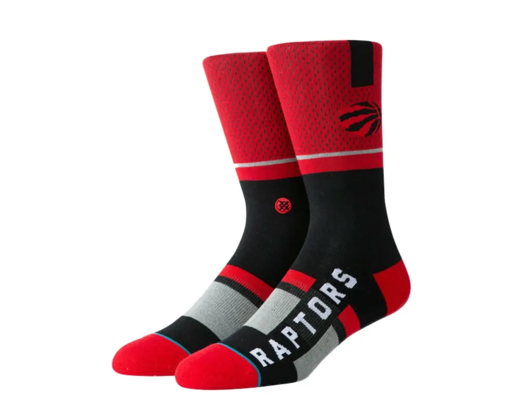Stance Raptors Shortcut NBA Crew Socks Red/Black made by Stance
