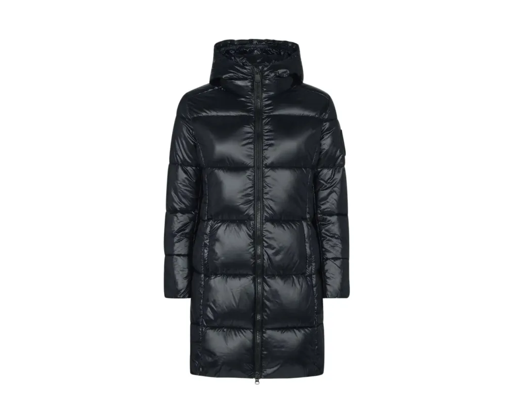 Save The Duck Luck Maxi-Quilted Hooded Women Coat Black made by Save The Duck