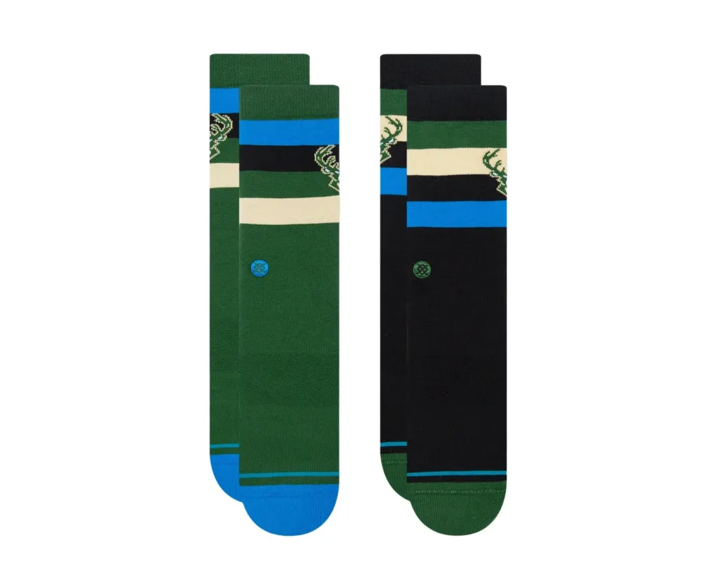 Stance Bucks ST Men 2-Pack Crew Socks Dark Green made by Stance