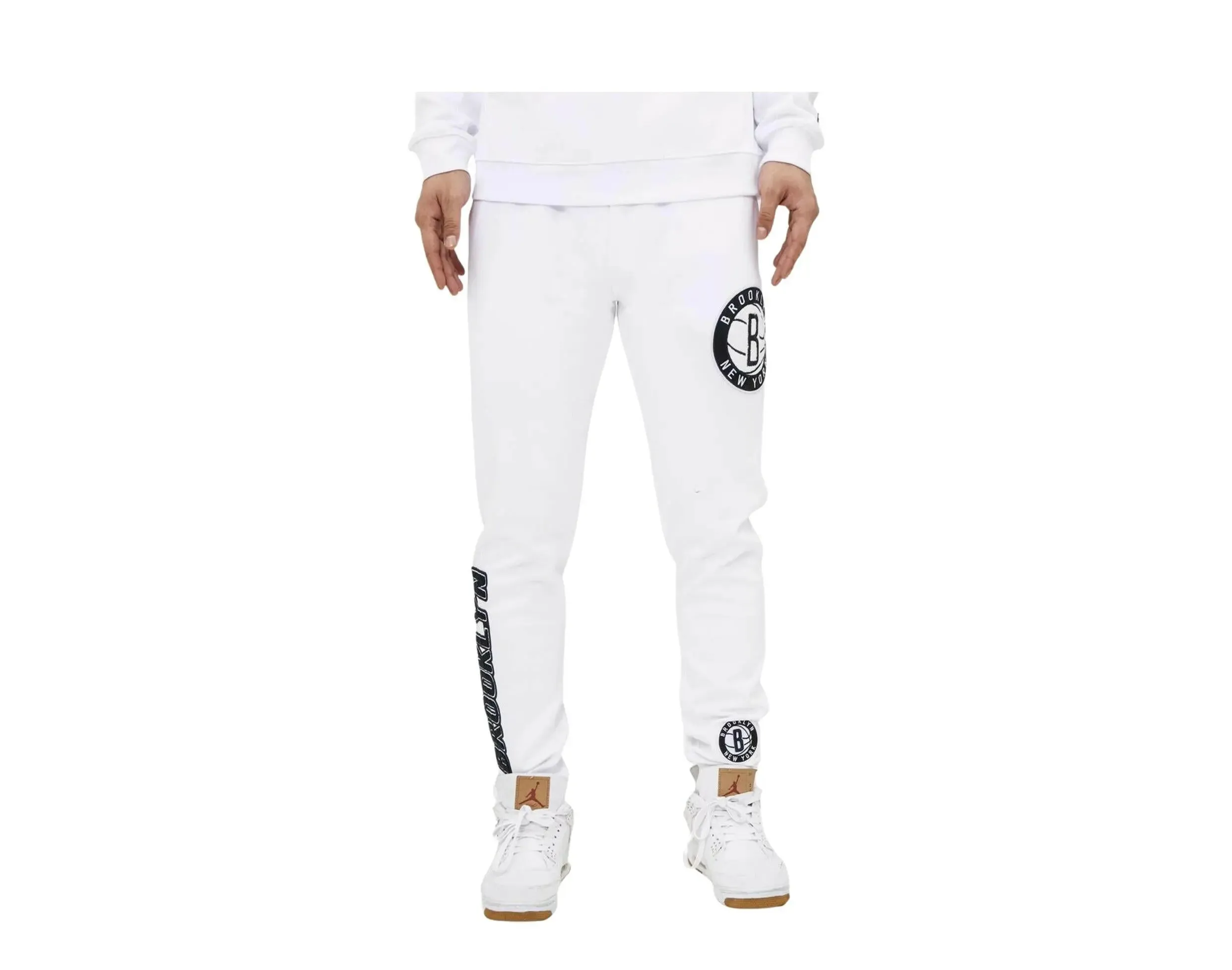 Pro Standard Brooklyn Nets Logo Men Joggers White sold by Zulily
