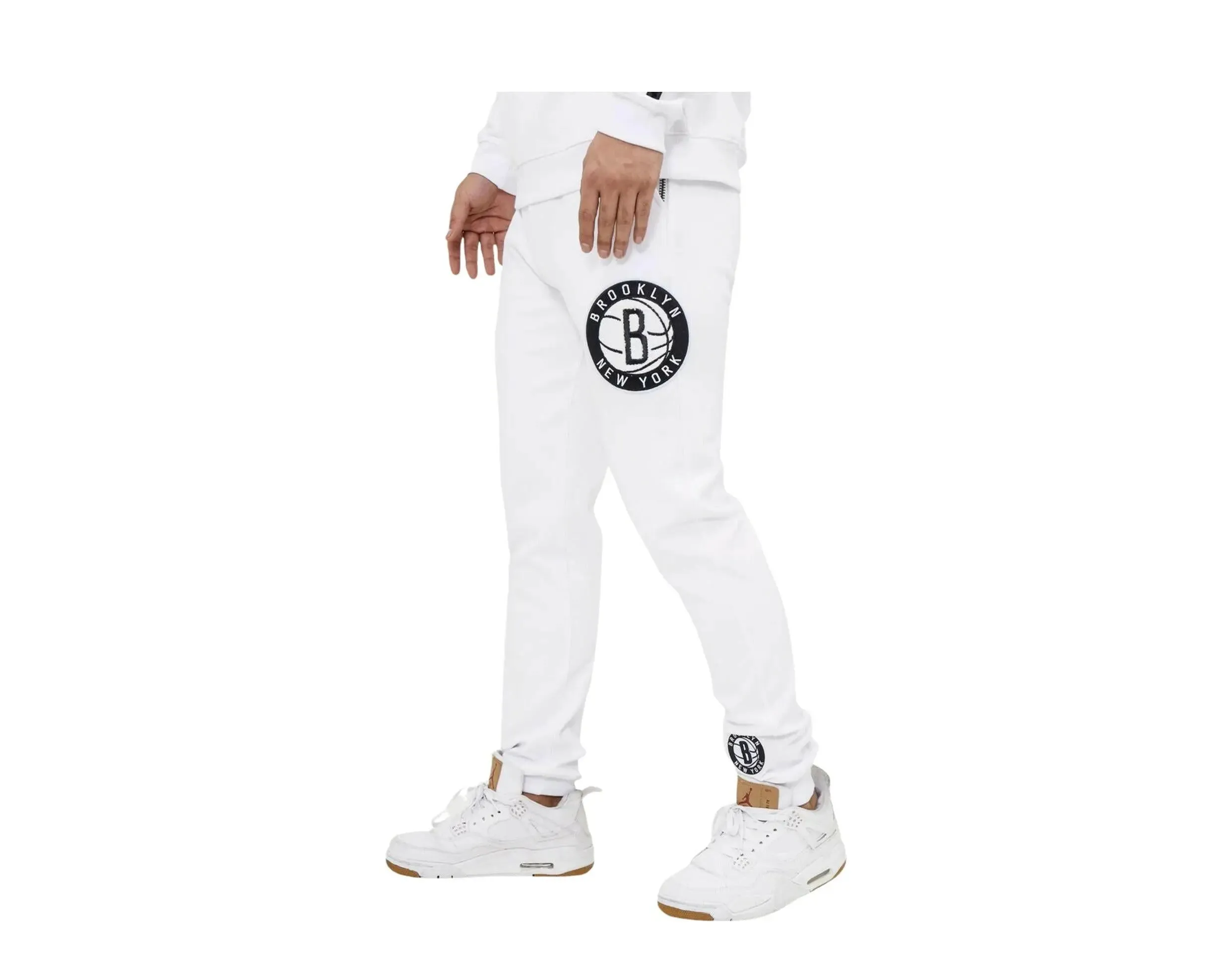 Pro Standard Brooklyn Nets Logo Men Joggers White sold by Zulily product image thumbnail 2