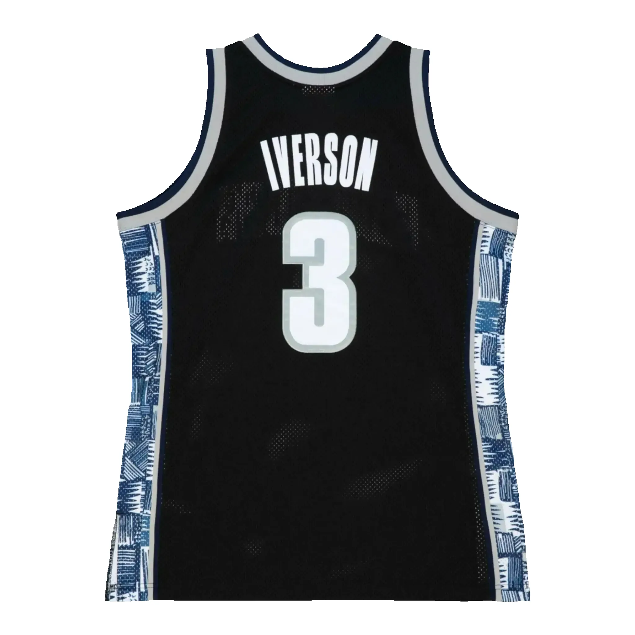 Mitchell & Ness Authentic Georgetown Hoyas 1995-96 Allen Iverson Men Basketball Jersey Black/Grey/White sold by Zulily product image thumbnail 2