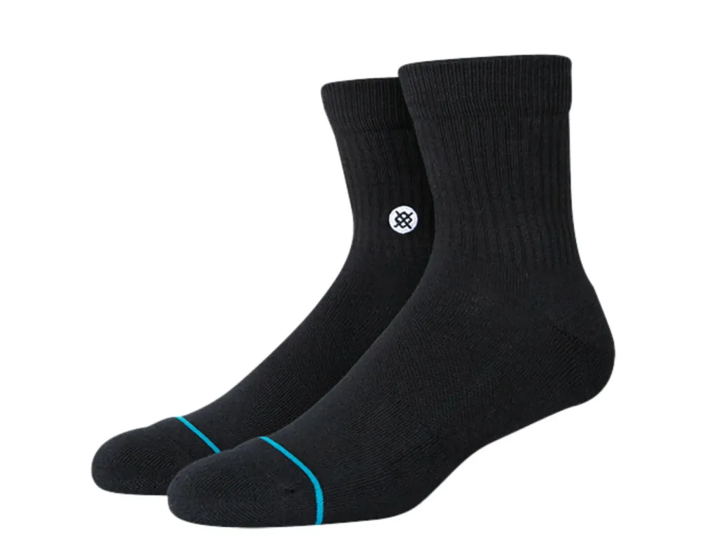 Stance Icon Quarter Classic Ankle Socks Black made by Stance