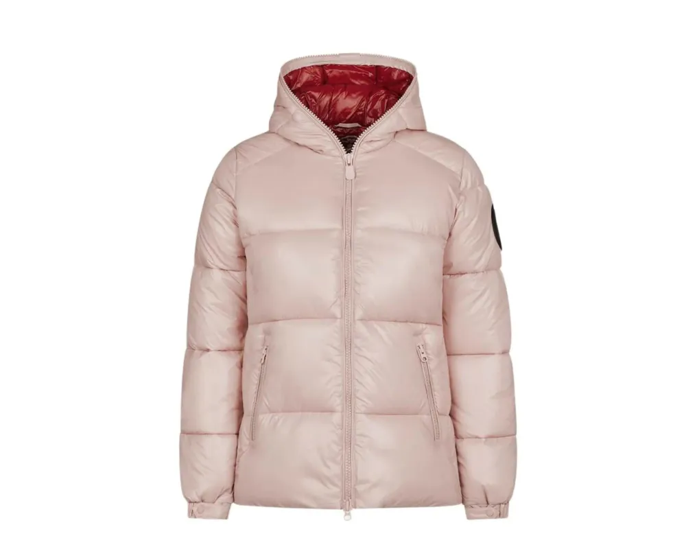 Save The Duck Luck Hooded Puffer Women Jacket Blush Pink made by Save The Duck