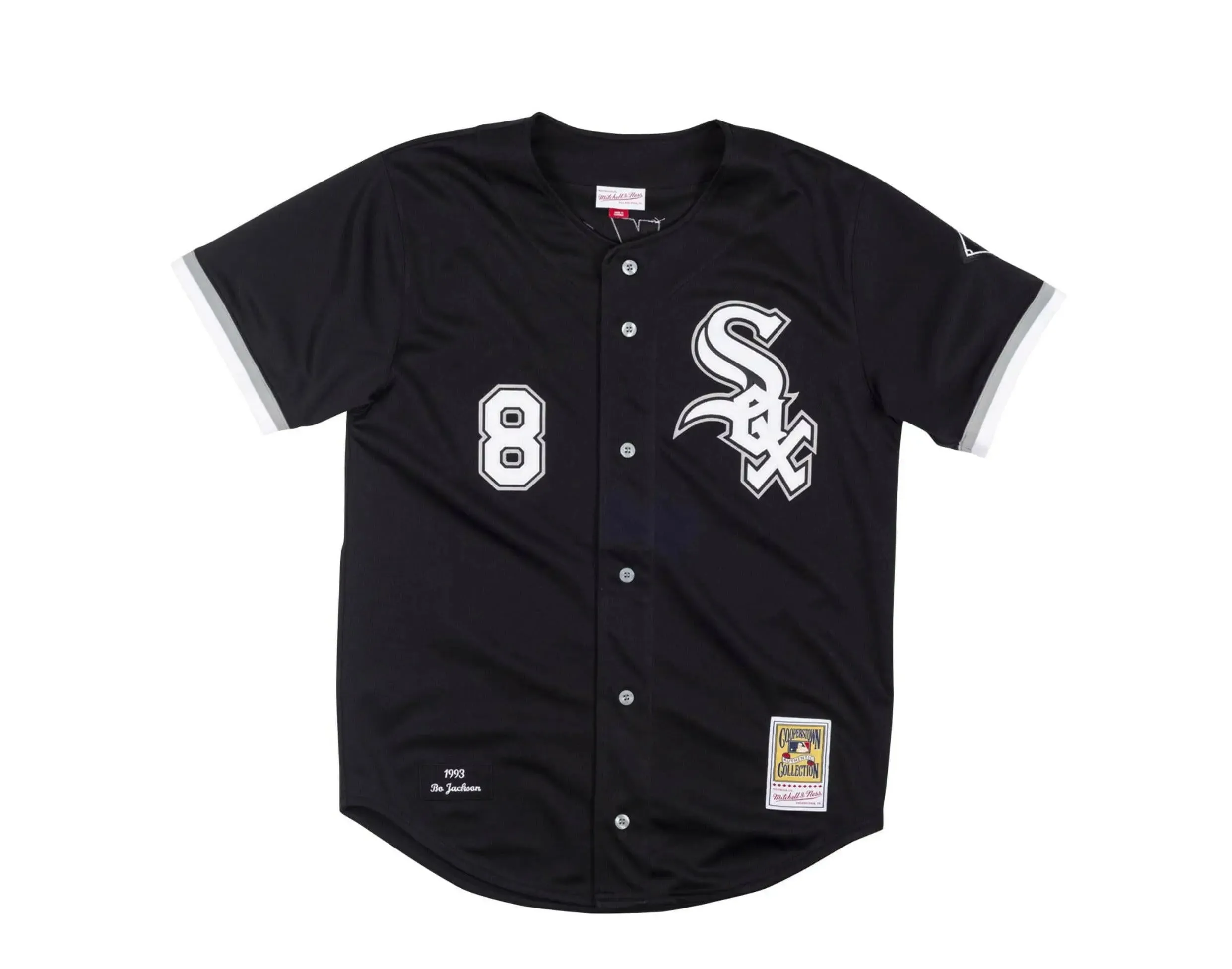 Mitchell & Ness Authentic Chicago White Sox 1993 Bo Jackson Men Jersey Black/White sold by Zulily