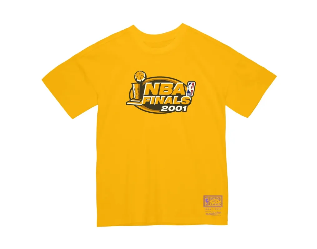 Mitchell & Ness Los Angeles Lakers QS 2001 Finals Men T-Shirt Yellow made by Mitchell & Ness