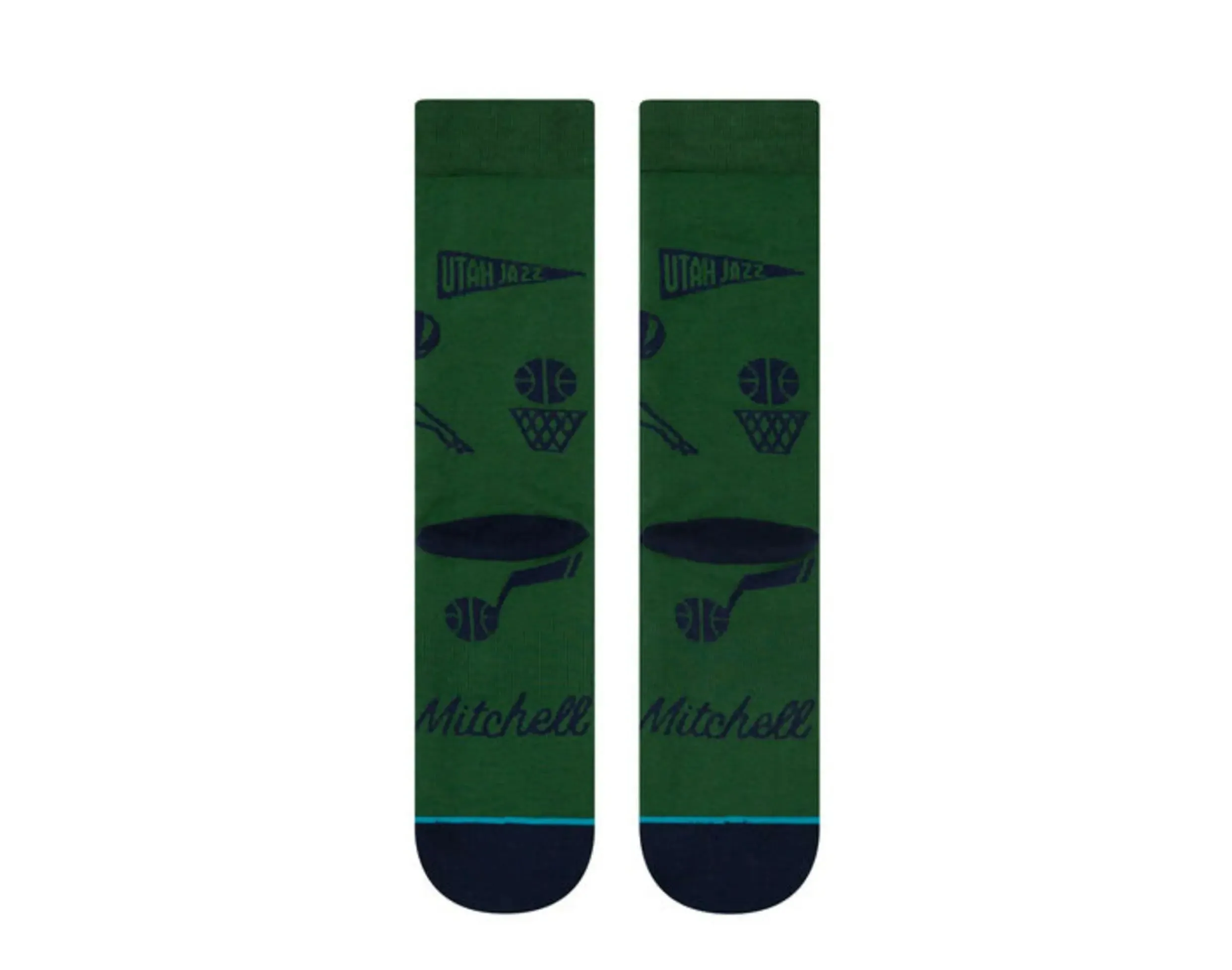 Stance Donovan Stencil Crew Socks Green/Navy sold by Zulily product image thumbnail 3