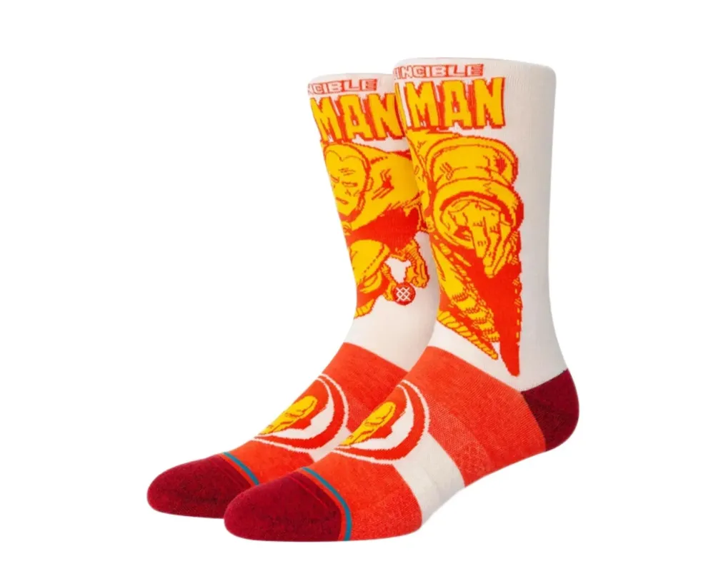 Stance Marvel Iron Man Marquee Crew Socks Red made by Stance