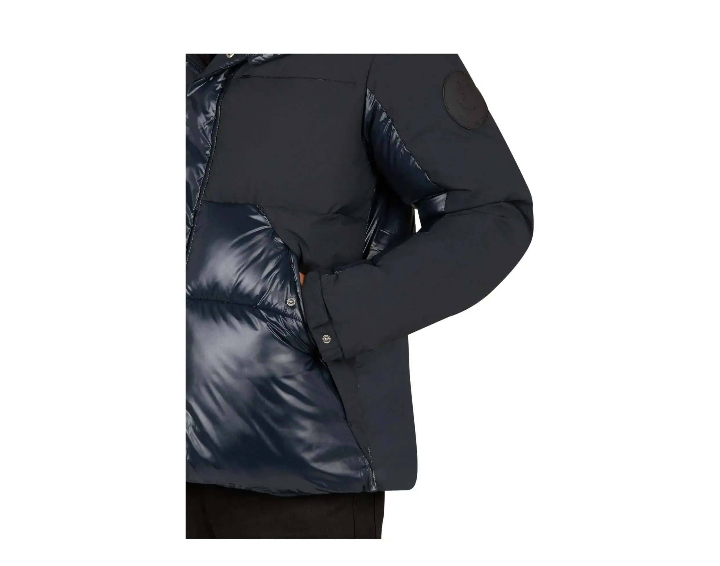 Save The Duck Luma Hooded Puffer Men Jacket Black/Black sold by Zulily product image thumbnail 3