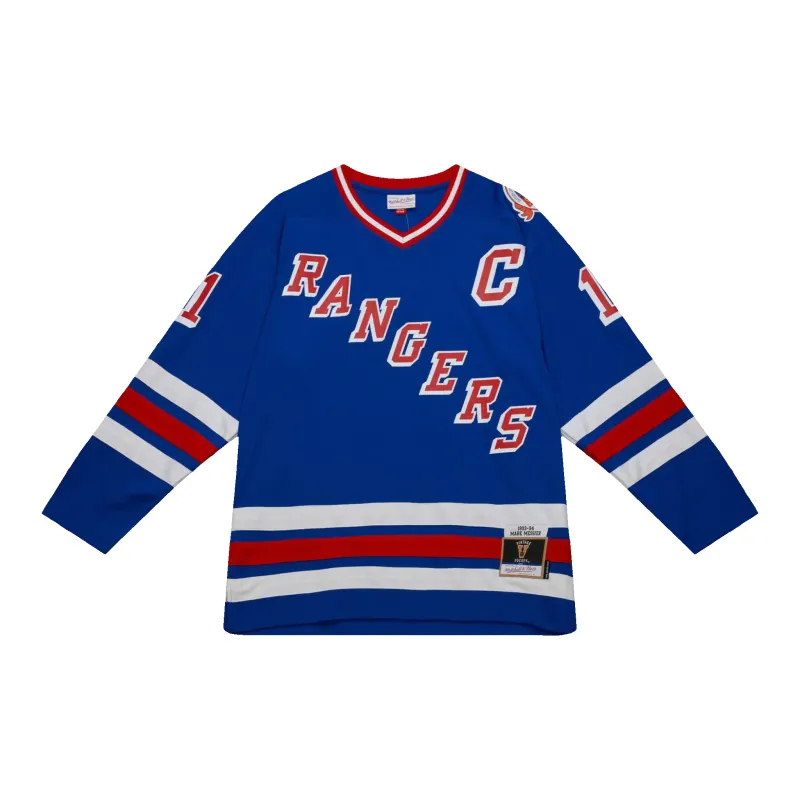 Mitchell & Ness Blue Line Mark Messier New York Rangers 1993 Men Jersey Royal Blue made by Mitchell & Ness
