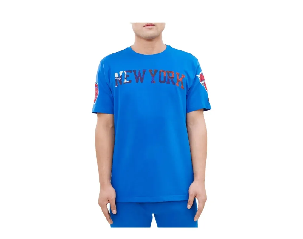 Pro Standard New York Knicks Pro Team Men T‑Shirt Blue/Dip Dye made by Zulily