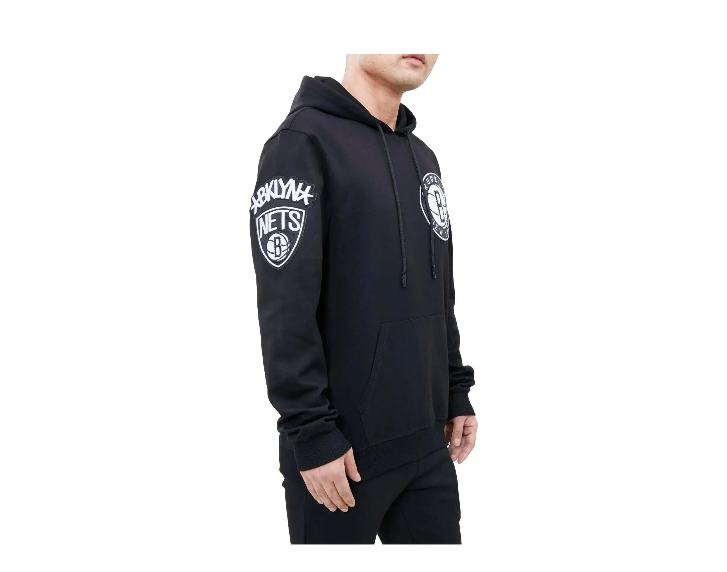 Pro Standard NBA Brooklyn Nets Logo Blended Men Hoodie Black sold by Zulily product image thumbnail 3