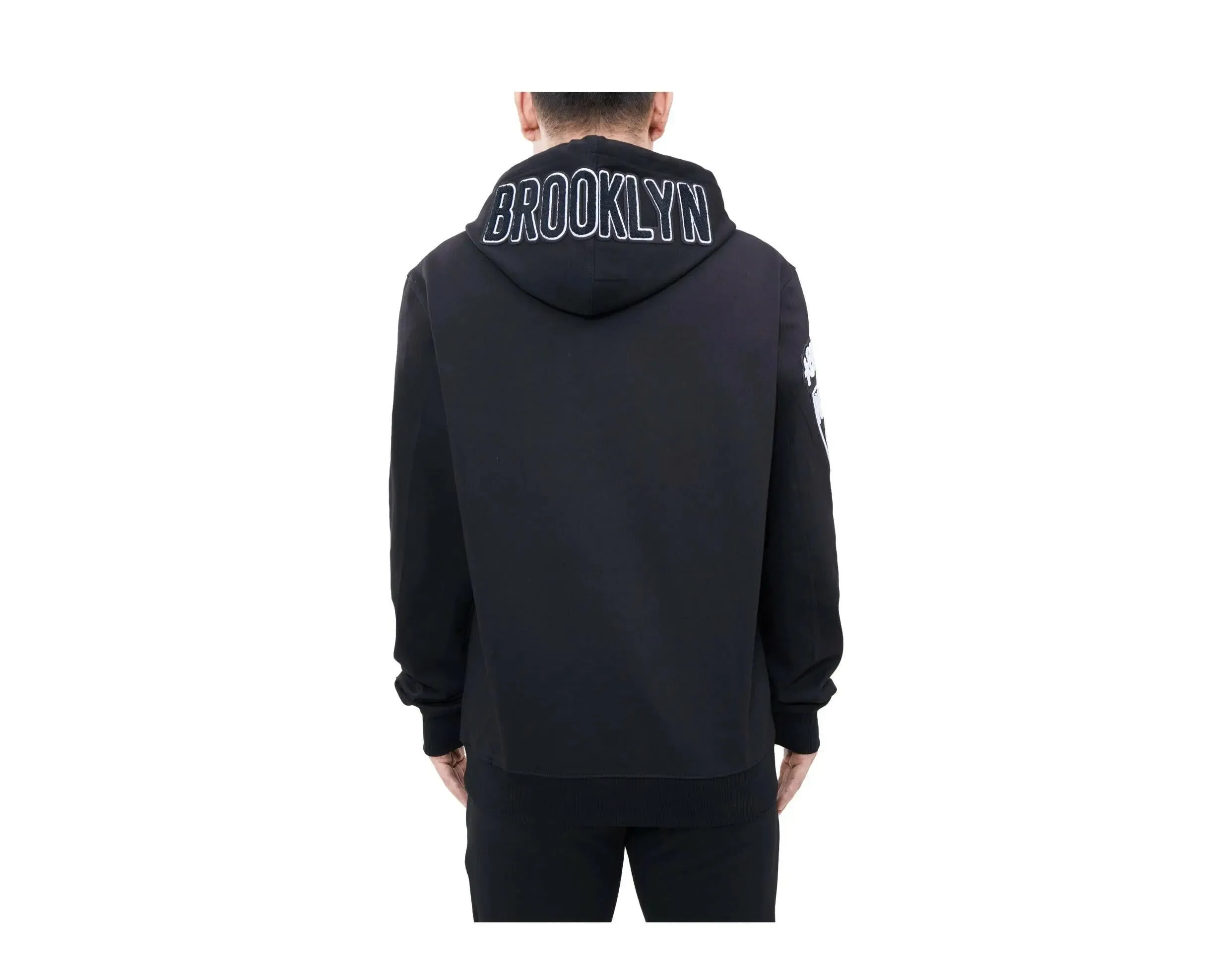 Pro Standard NBA Brooklyn Nets Logo Blended Men Hoodie Black sold by Zulily product image thumbnail 4