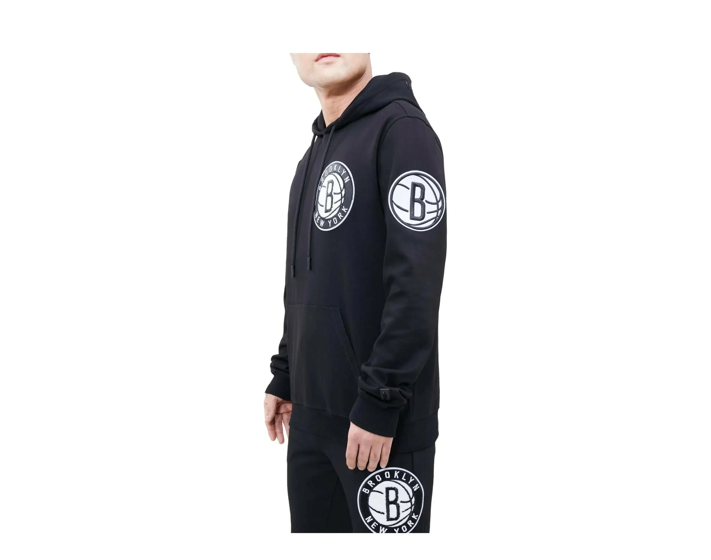 Pro Standard NBA Brooklyn Nets Logo Blended Men Hoodie Black sold by Zulily product image thumbnail 2