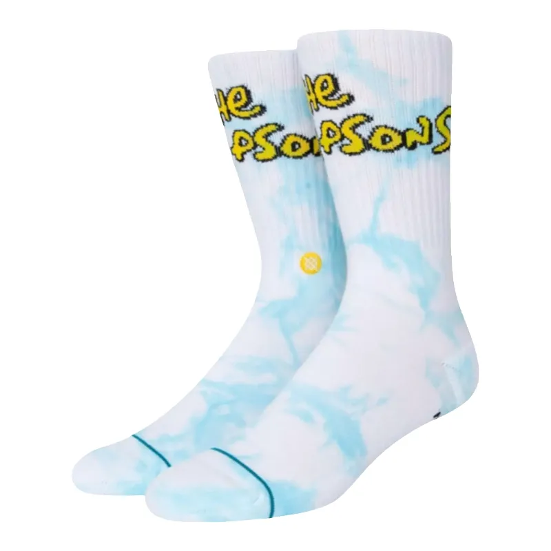 Stance Simpsons Intro Crew Men Crew Socks White made by Stance