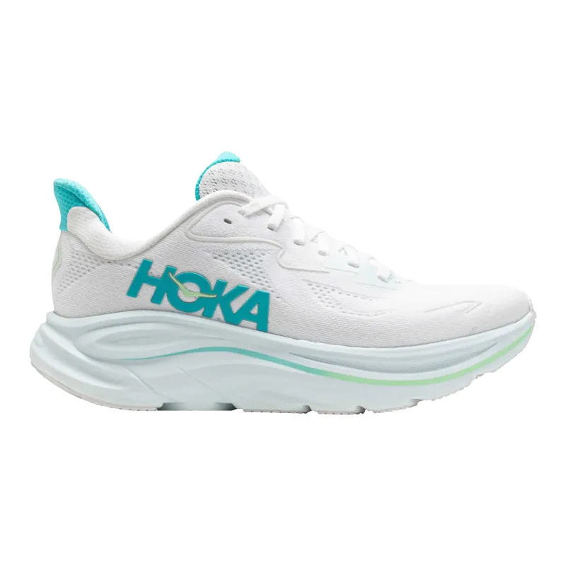Hoka Clifton 10 Women Running Sneakers White Cielo Blue made by Hoka