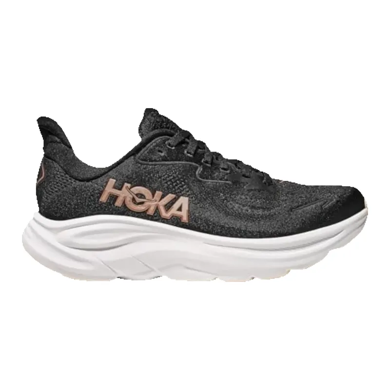 Hoka Clifton 10 Women Running Sneakers Black Rose Gold made by Hoka