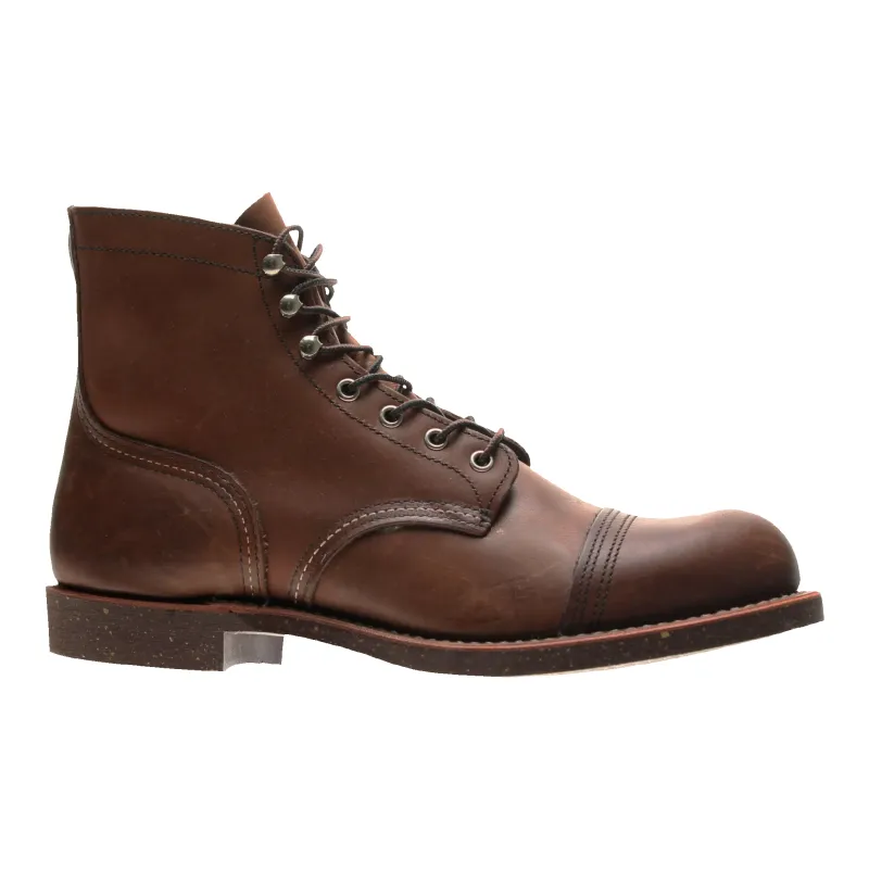Red Wing Heritage 8111 Iron Ranger 6-Inch Cap Toe Men Boots Amber Harness Leather made by Red Wing Shoes