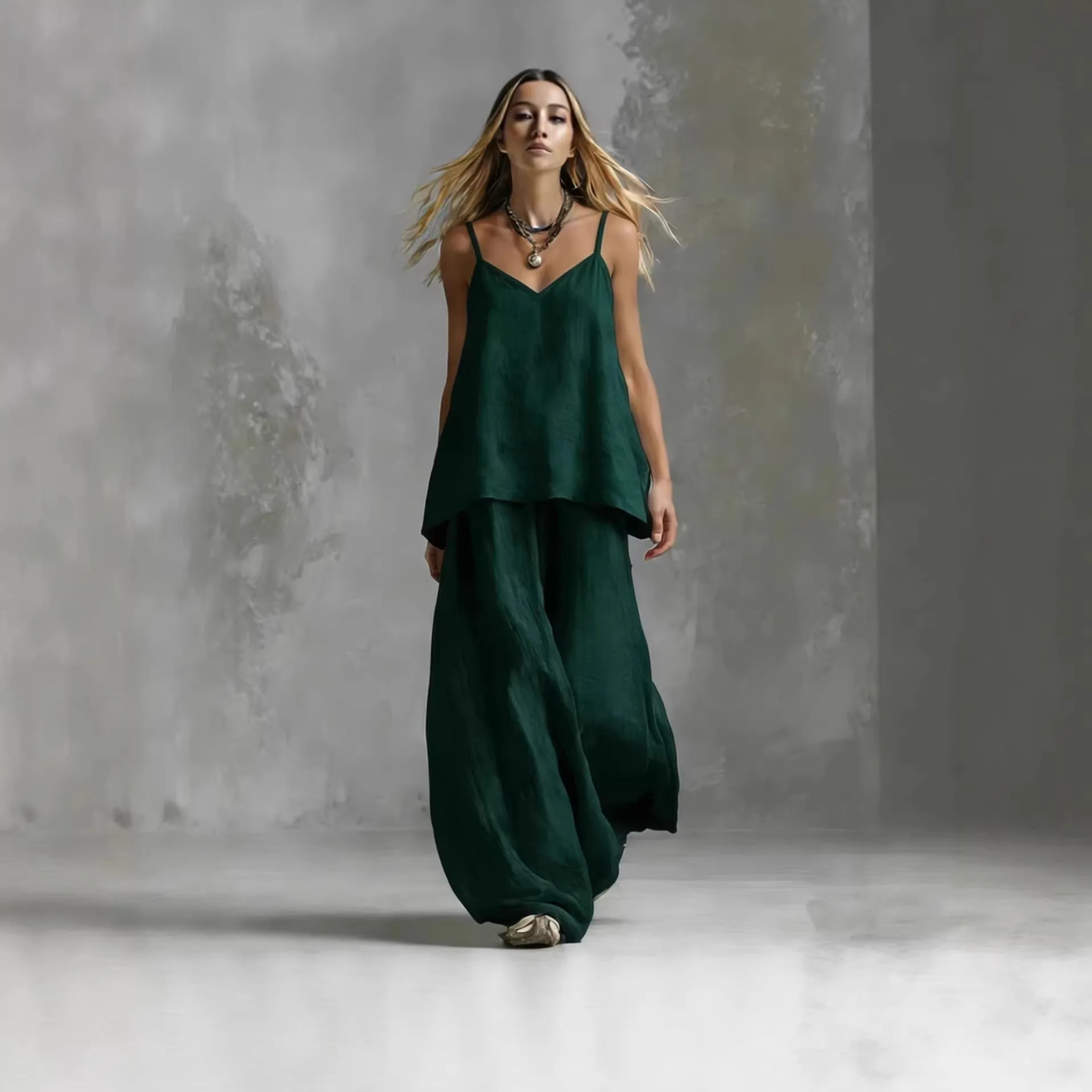 Women's Sleeveless Elegant Pantsuit – Off-Shoulder 2-Piece Suit Set sold by Zulily product image thumbnail 5