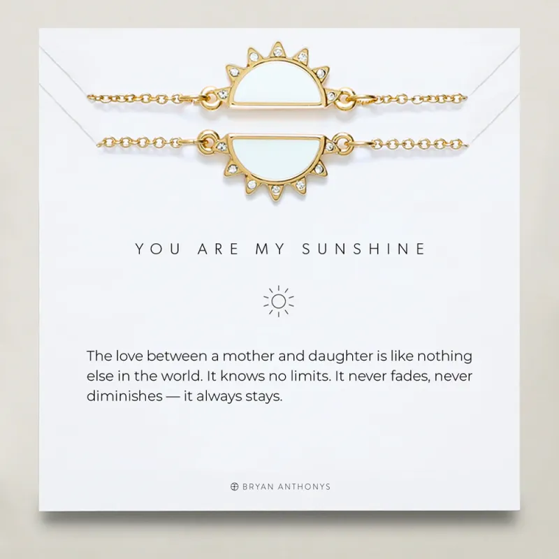 You Are My Sunshine Gold Bracelet Set made by Zulily