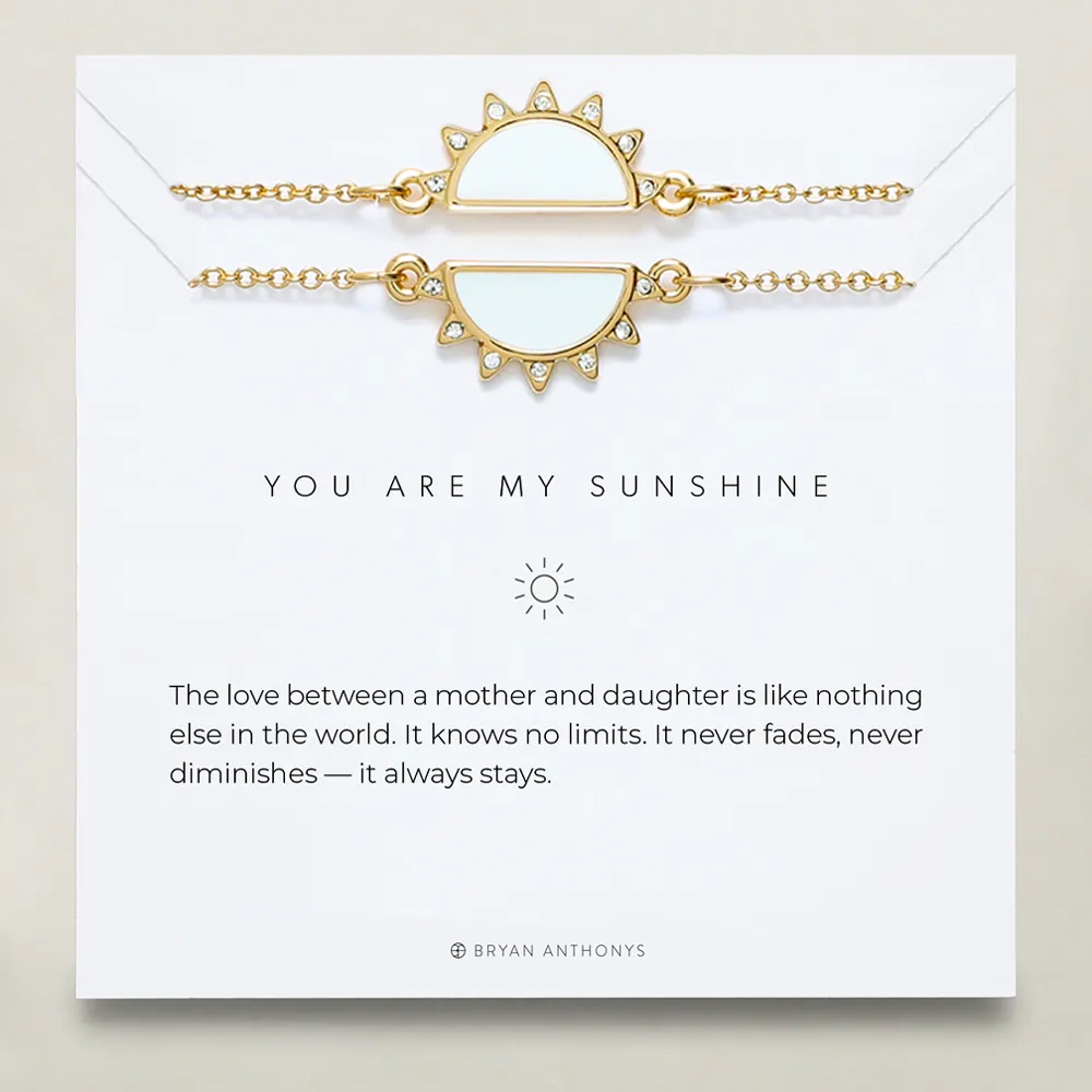 You Are My Sunshine Gold Bracelet Set sold by Zulily