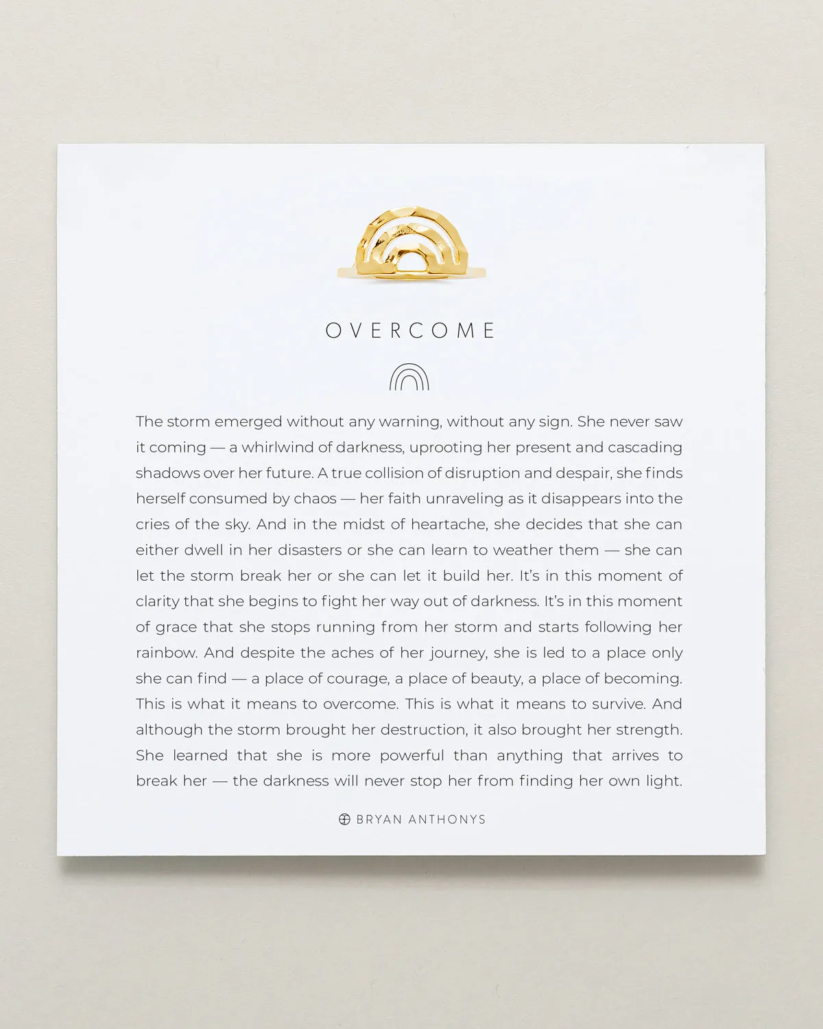 Overcome Ring sold by Zulily