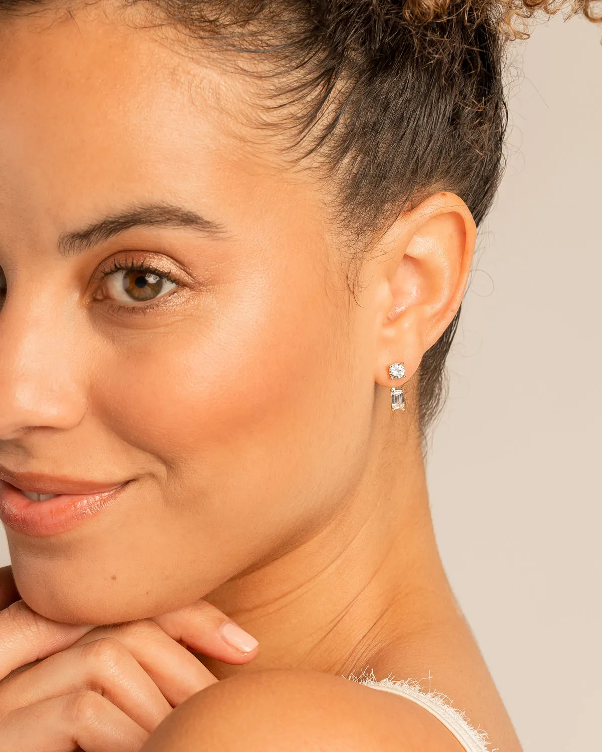 Beautifully Broken Emerald Cut Ear Jackets sold by Zulily product image thumbnail 4