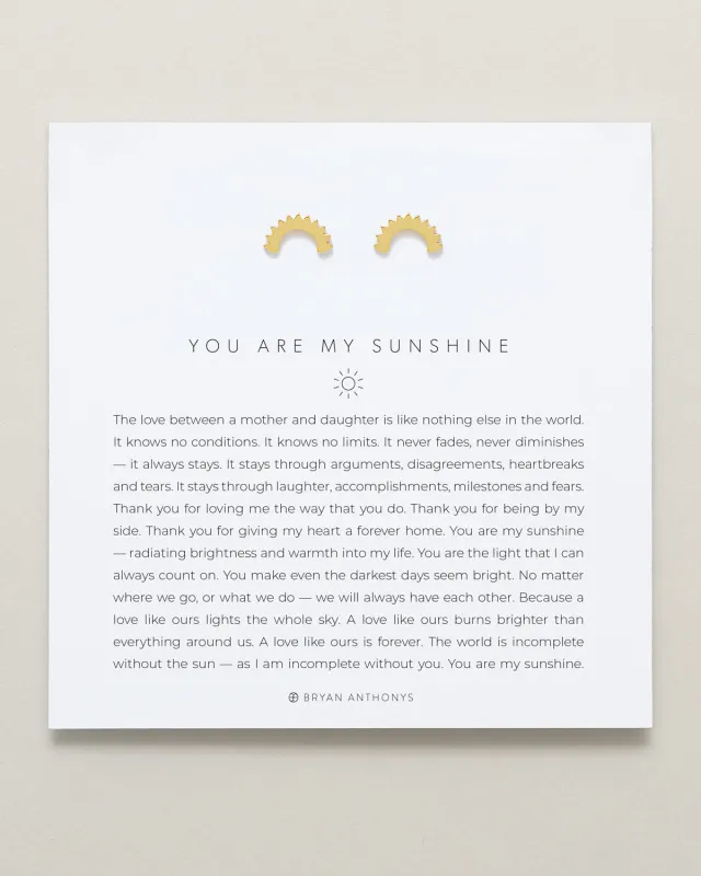 You Are My Sunshine Earrings made by Zulily