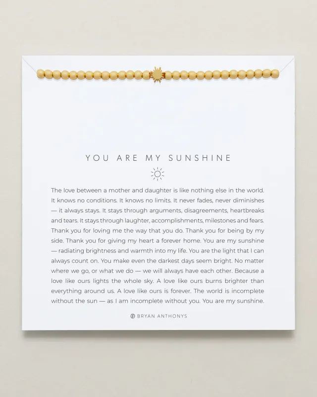 You Are My Sunshine Beaded Icon Bracelet made by Zulily