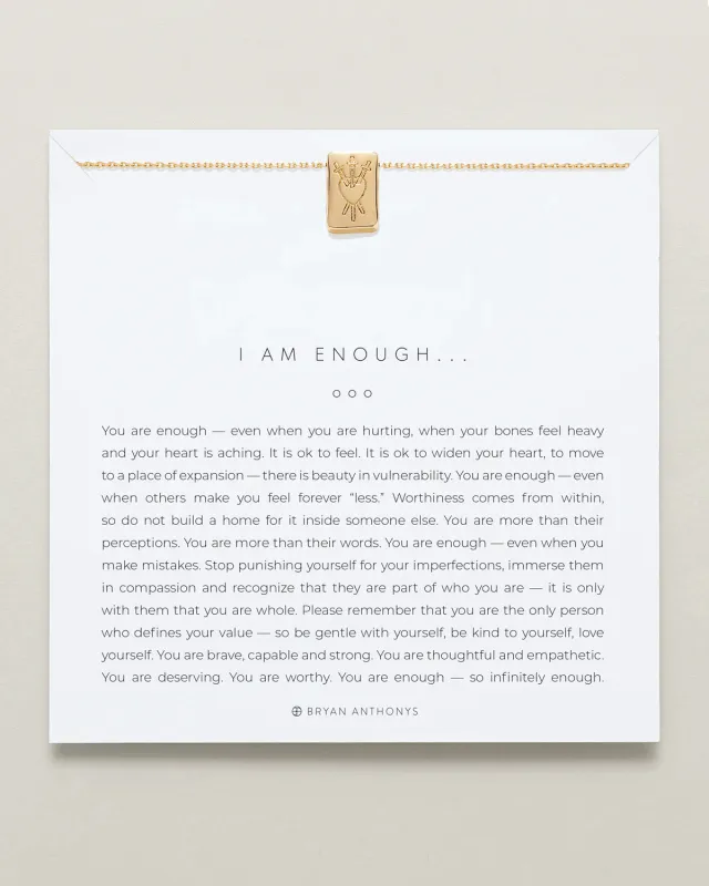 I Am Enough Icon Necklace made by Zulily