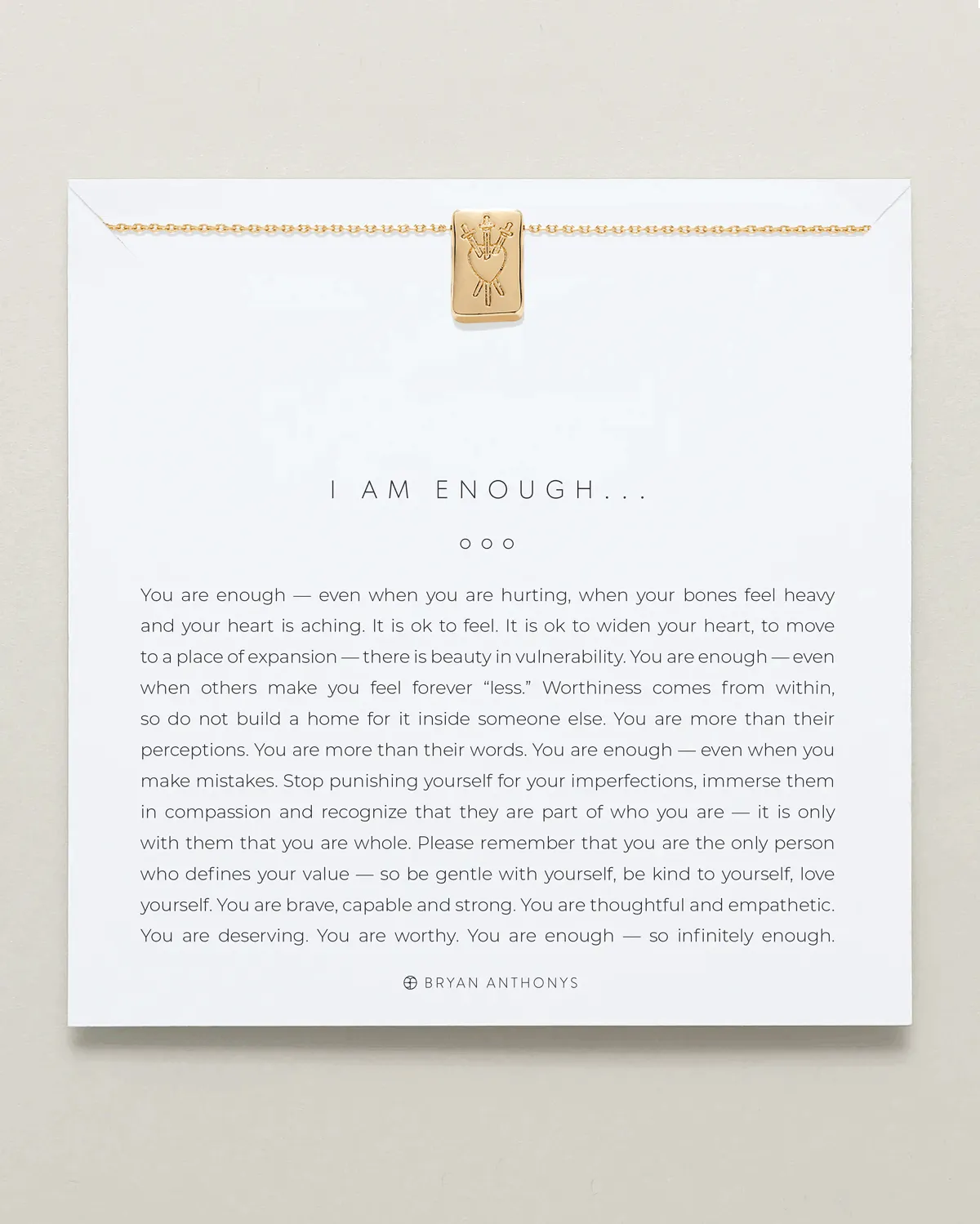 I Am Enough Icon Necklace sold by Zulily