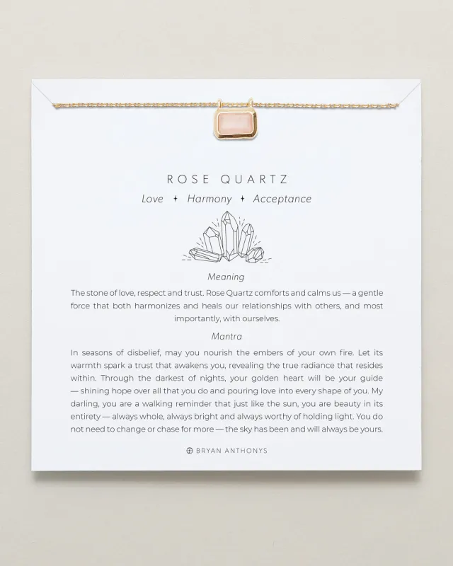 Healing Stone Necklace Rose Quartz made by Zulily