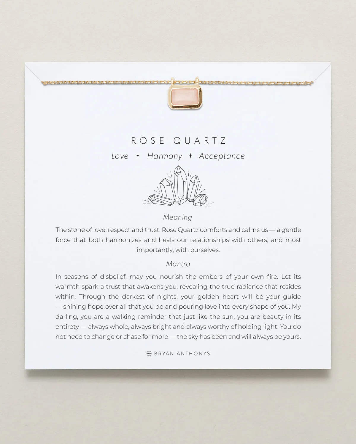 Healing Stone Necklace Rose Quartz sold by Zulily