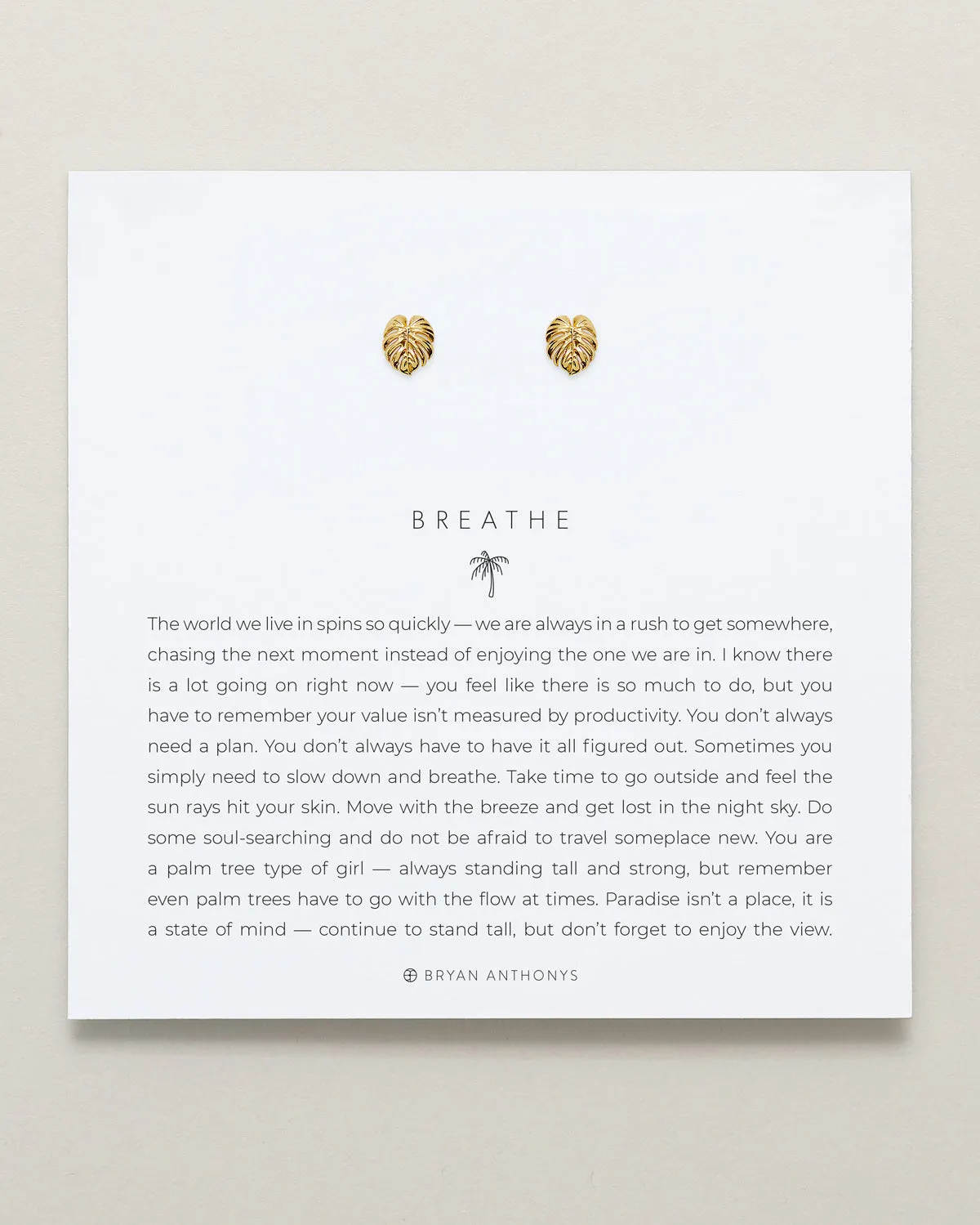 Breathe Stud Earrings sold by Zulily
