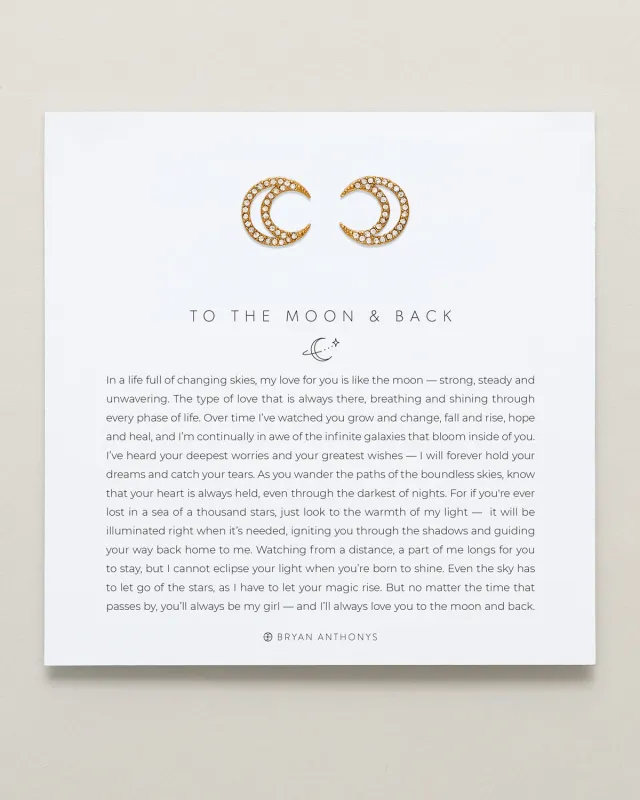 To the Moon and Back Stud Earrings made by Zulily