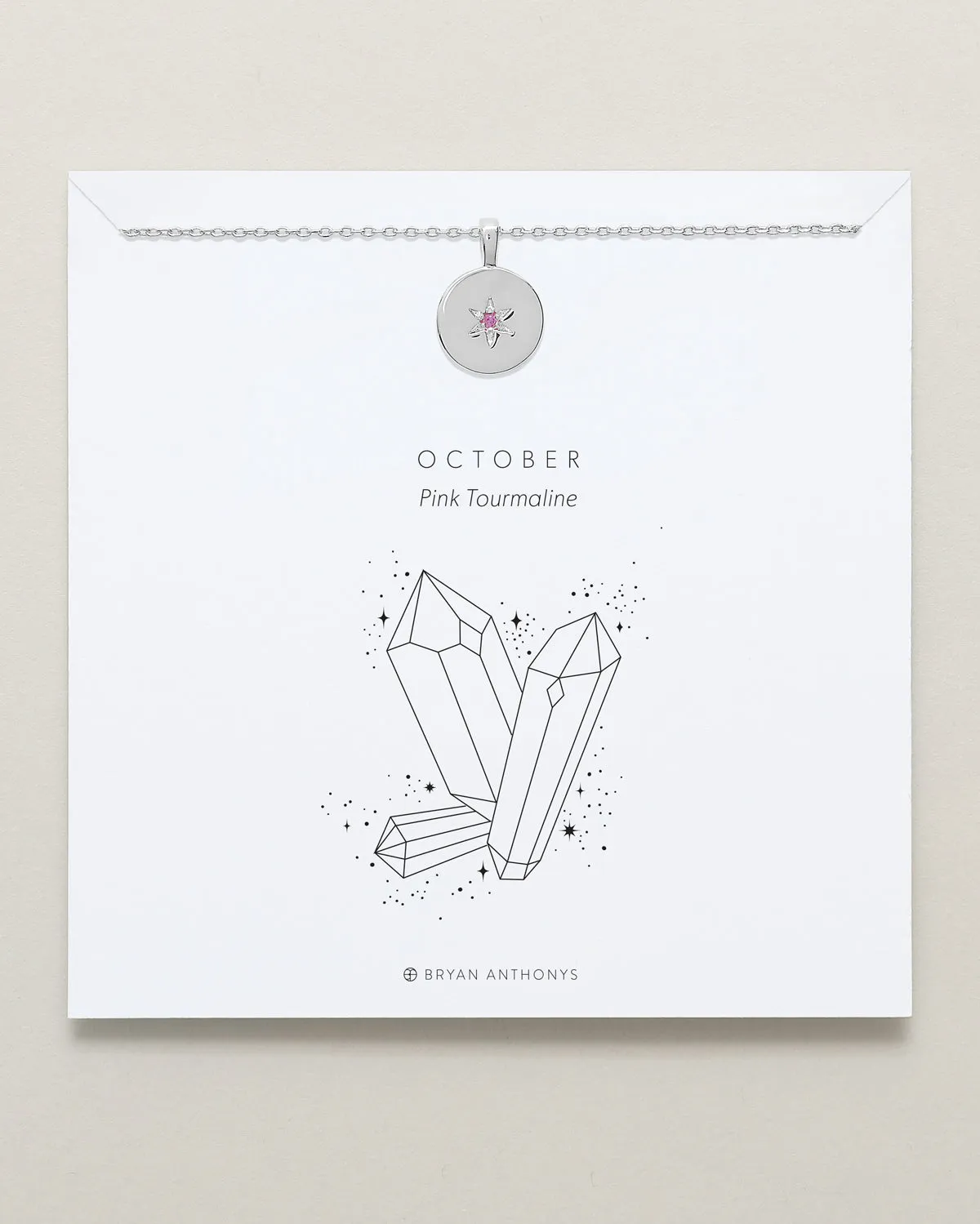 Birthstone Pendant Necklace — Pink Tourmaline sold by Zulily product image thumbnail 2