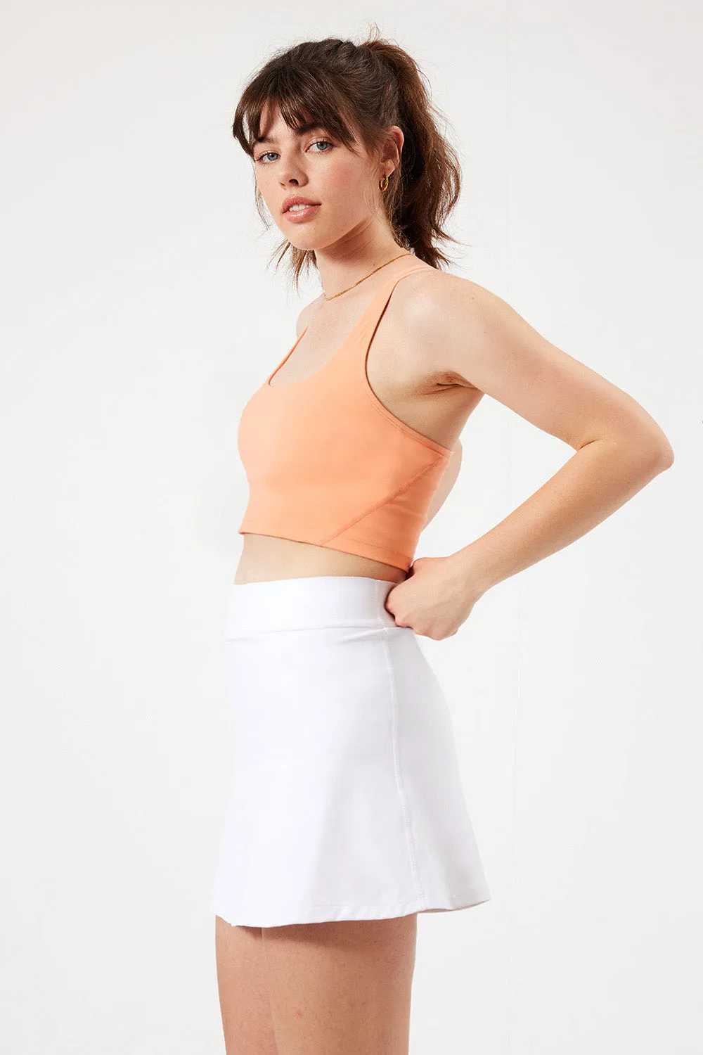 Evelyn skort white by Cream Yoga sold by Zulily