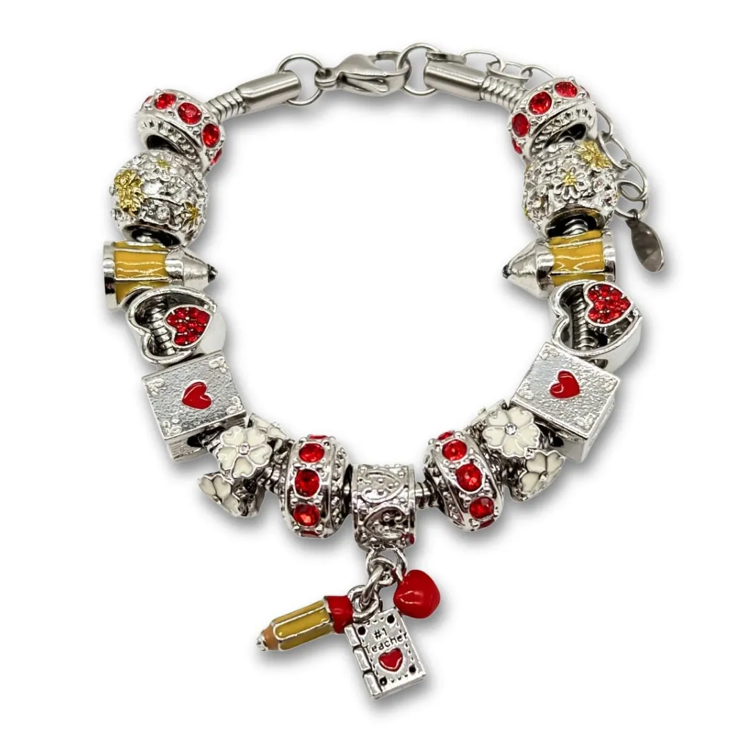 Heart of a Teacher Bracelet sold by Zulily