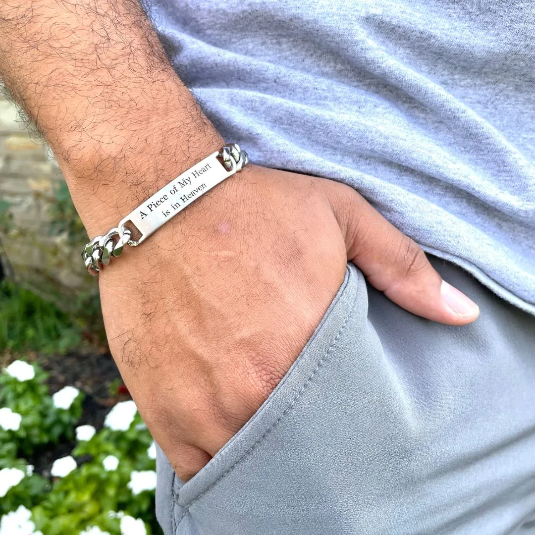 Men's Stainless Steel Piece of my Heart Bracelet sold by Zulily product image thumbnail 2