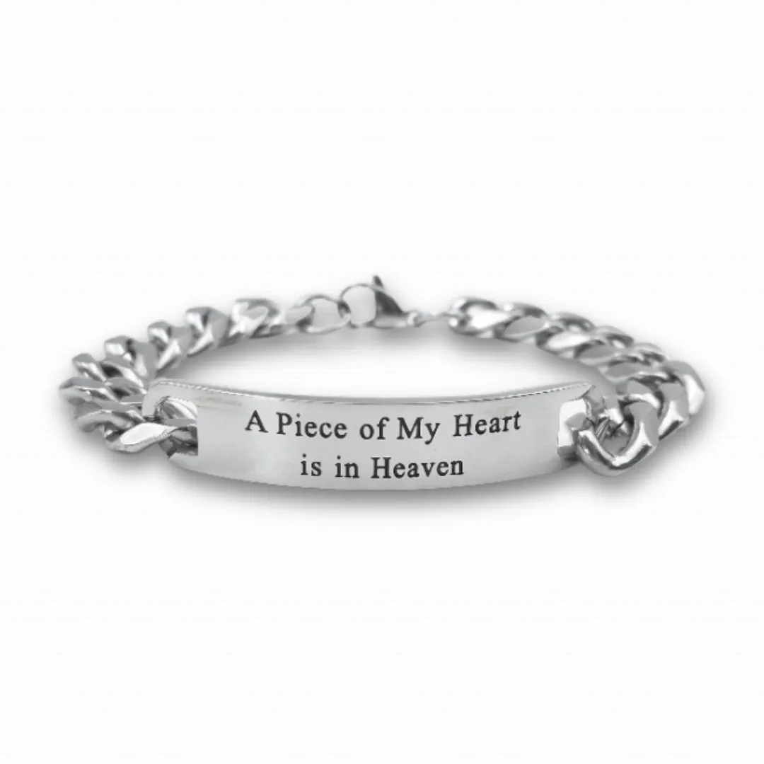 Men's Stainless Steel Piece of my Heart Bracelet sold by Zulily