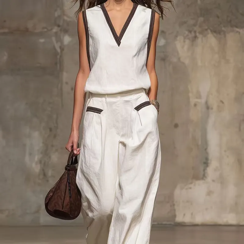 Women's Minimalist Sleeveless Two-Piece Set made by Zulily