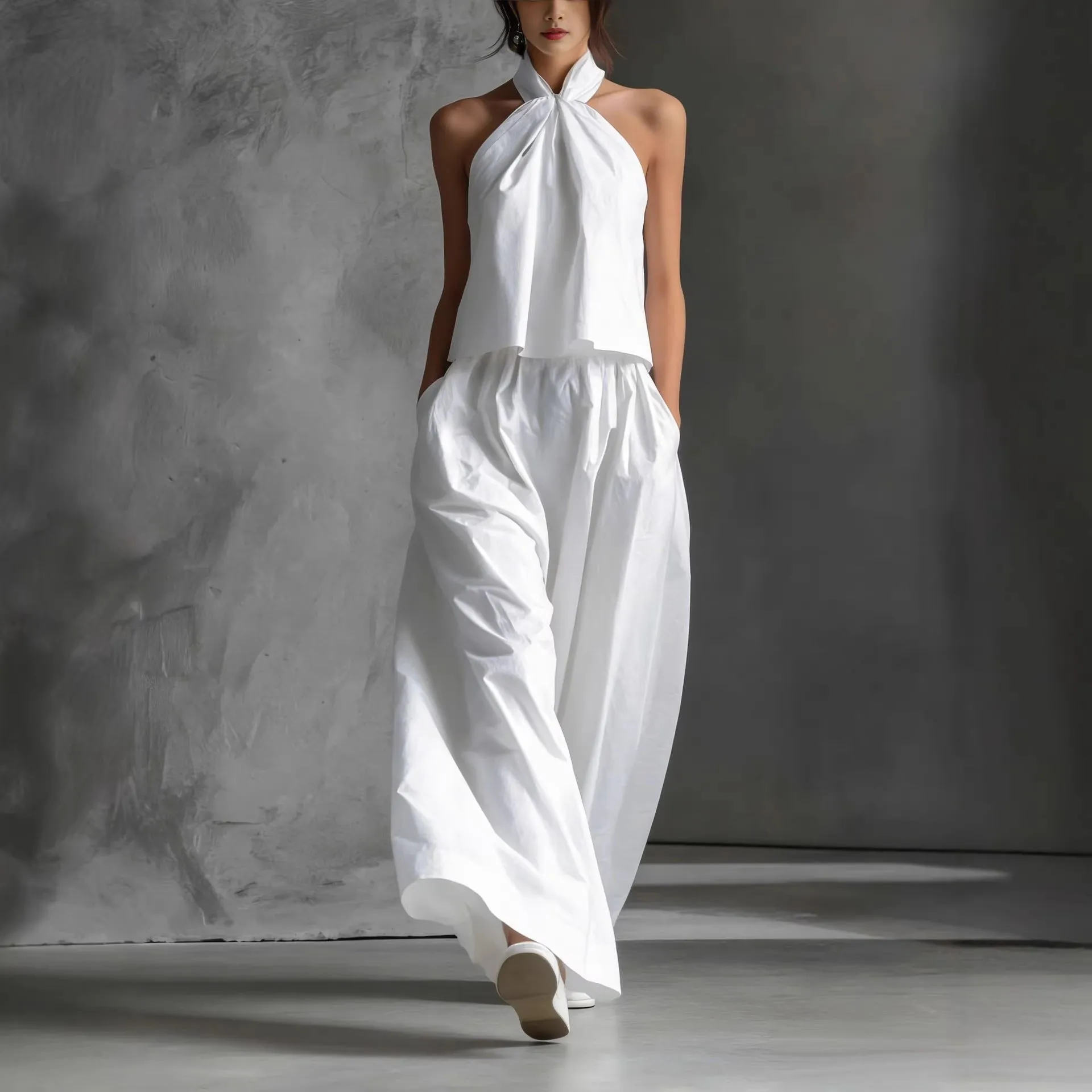 Women's Loose Sleeveless Top & High-Waist Wide-Leg Pants Set – 4 Colors S–XXL sold by Zulily product image thumbnail 2