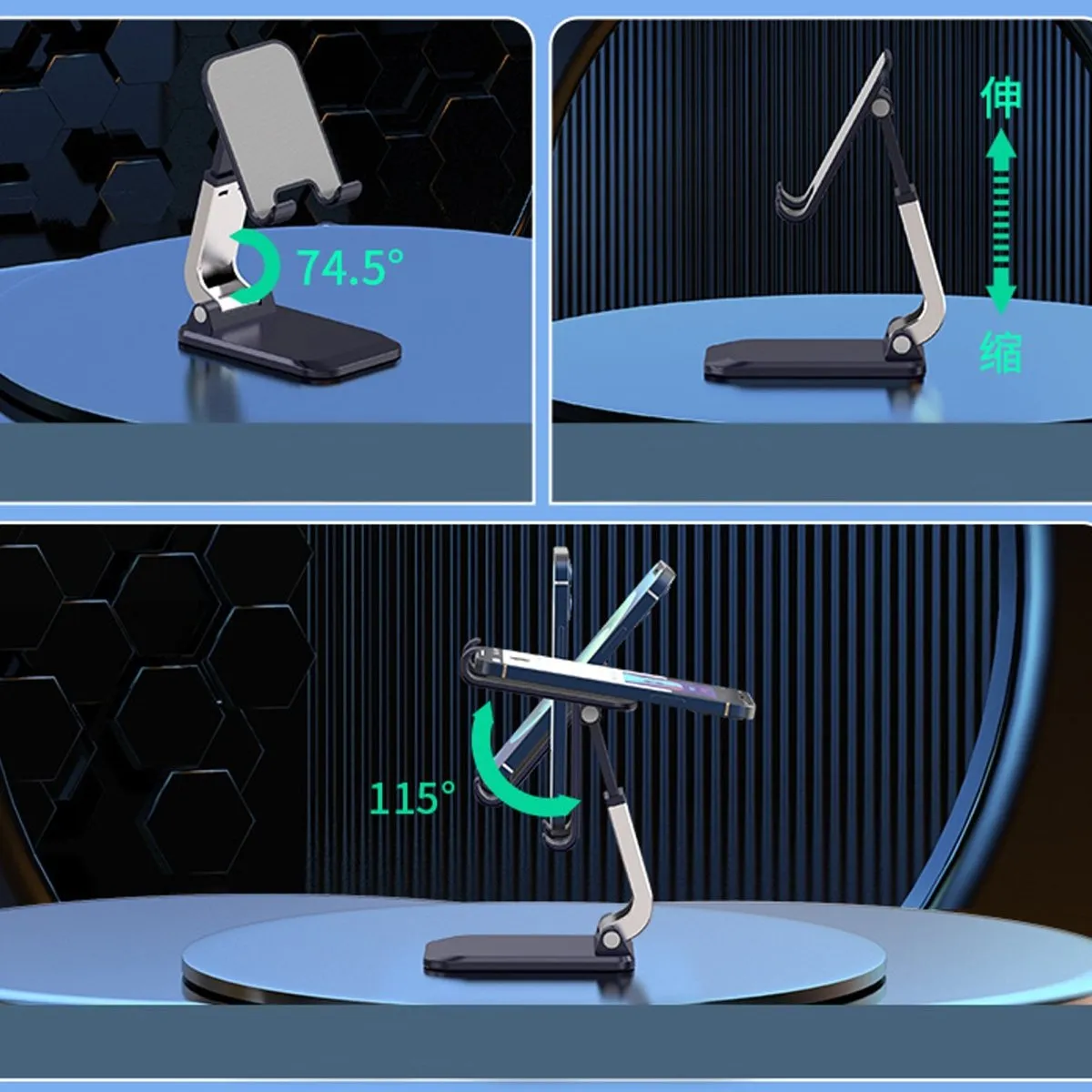 Q7 Cell Phone Desk Stand – Foldable, Strong, and Portable sold by Zulily product image thumbnail 5