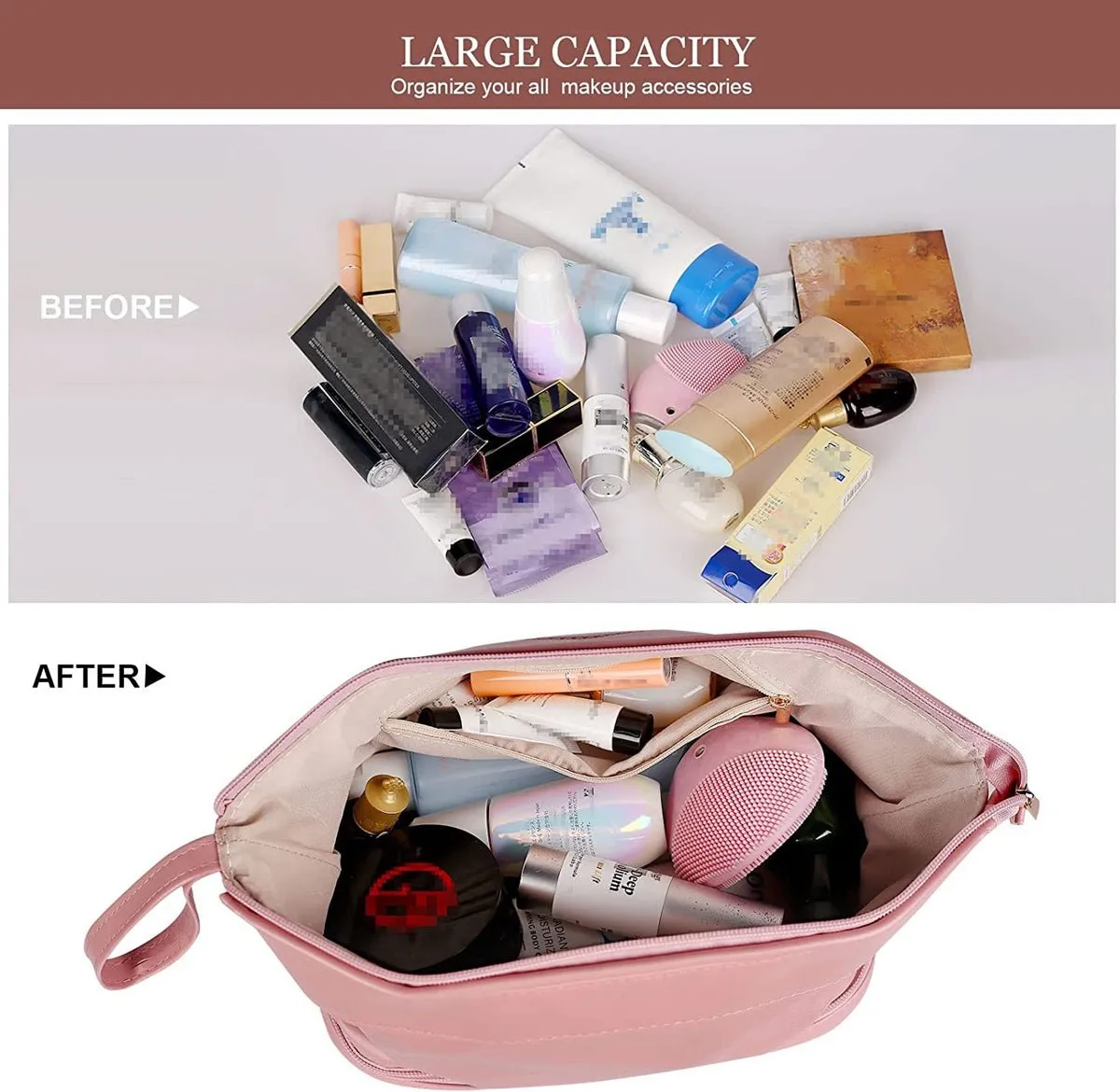 Travel Toiletry and Makeup Bag – Compact Organizer for Women sold by Zulily product image thumbnail 4