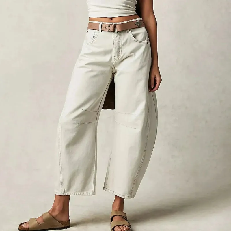 👖 Women's Y2K Baggy Mid-Waist Wide-Leg Jeans – 90s Streetwear Vibe made by Zulily