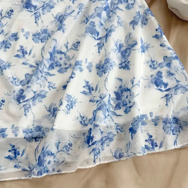 Boho Floral Spaghetti Strap Mini Dress – Ruched Ruffle Hem Vacation Sundress sold by Zulily product image thumbnail 2